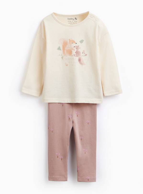 Squirrel Print Long Sleeve Top & Leggings Set 18-24 months